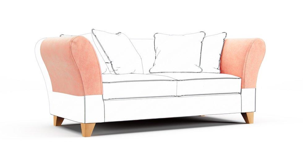 Backa Armrest Protector Covers — Add On - Classic Velvet Peach