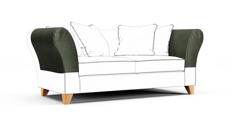 Backa Armrest Protector Covers — Add On - Signature Velvet Bayleaf