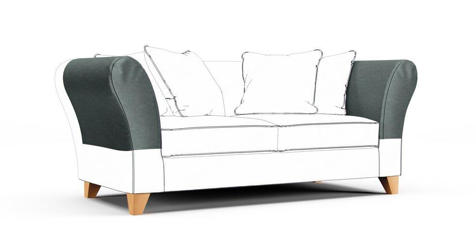 Backa Armrest Protector Covers — Add On - Signature Velvet Eucalyptus