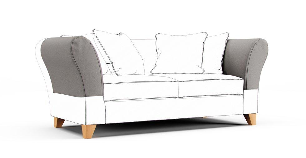 Backa Armrest Protector Covers — Add On - Care+ Canvas Ash