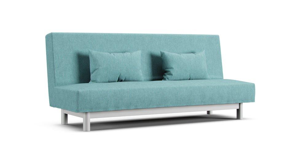 Beddinge Sofa Bed Loose Fit Slipcover - Care+ Tweed Mineral Blue