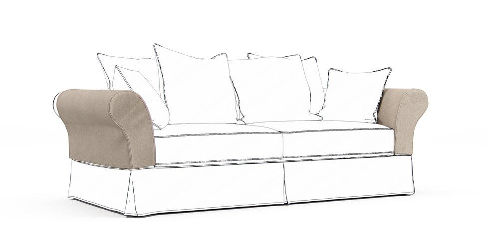 Backamo Armrest Protector Covers — Add On - Mod Basketweave Oatmeal