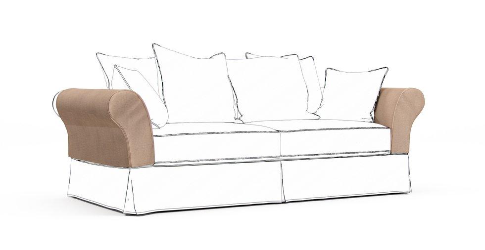 Backamo Armrest Protector Covers — Add On - Mod Chenille Beige