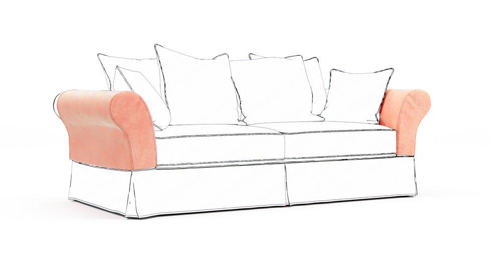 Backamo Armrest Protector Covers — Add On - Classic Velvet Peach