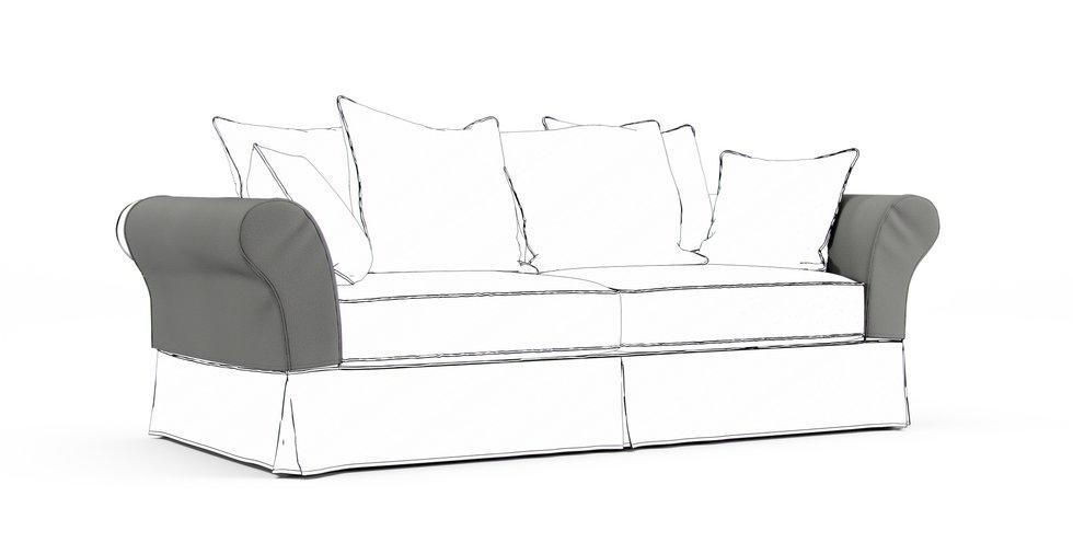 Backamo Armrest Protector Covers — Add On - Mod Boucle Charcoal