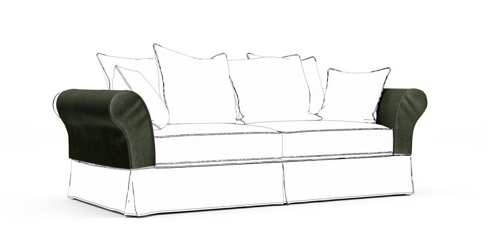 Backamo Armrest Protector Covers — Add On - Signature Velvet Bayleaf