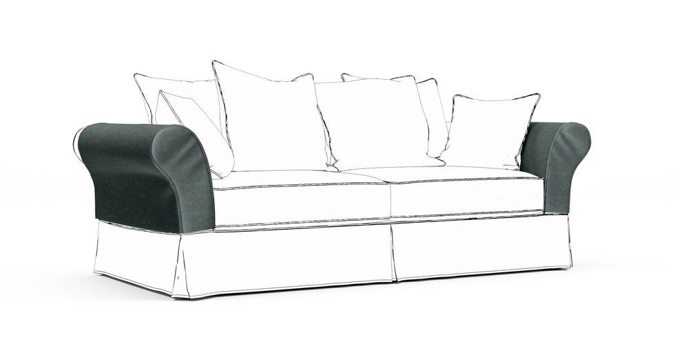 Backamo Armrest Protector Covers — Add On - Signature Velvet Eucalyptus