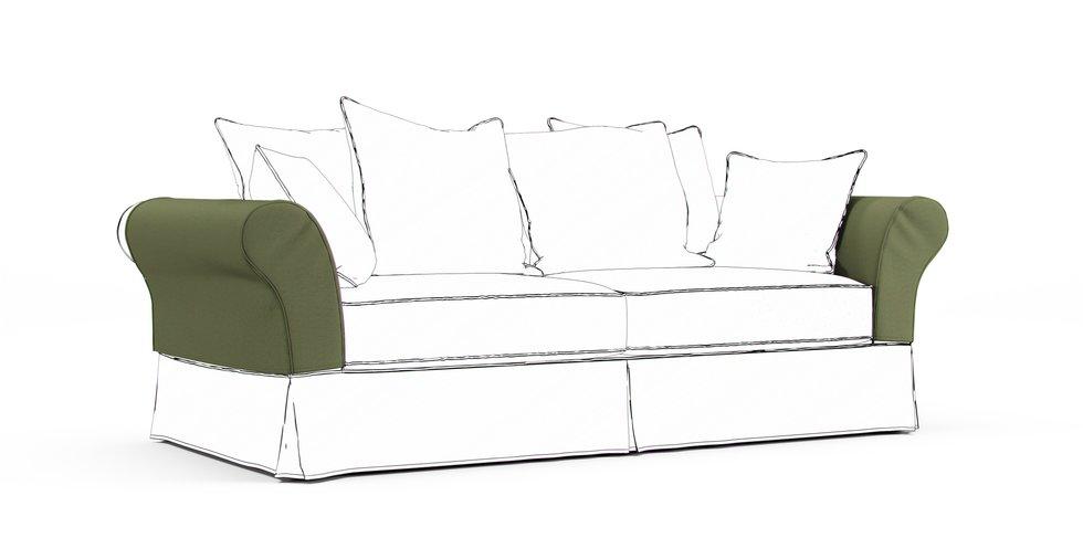 Backamo Armrest Protector Covers - Care+ Canvas Sage