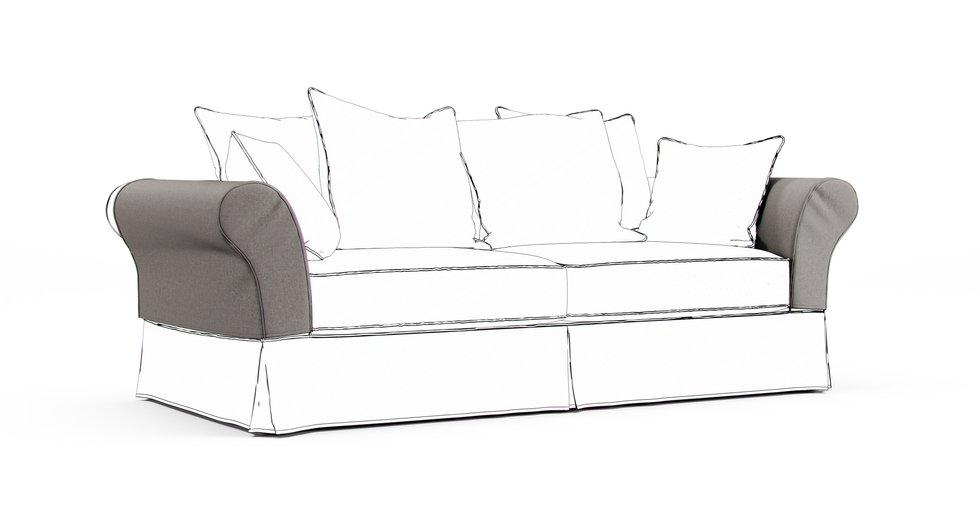 Backamo Armrest Protector Covers - Care+ Canvas Ash