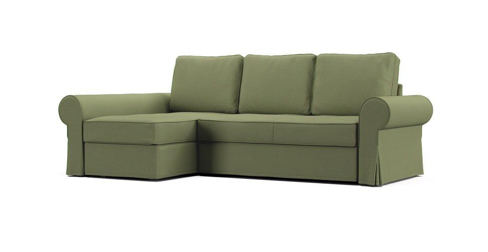 Backabro Sofa Bed with Chaise Cover - Care+ Canvas Sage