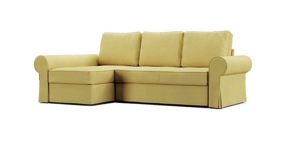 Backabro Sofa Bed with Chaise Cover - Care+ Tweed Amber