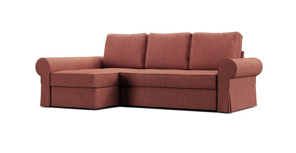 Backabro Sofa Bed with Chaise Cover - Care+ Tweed Sunset
