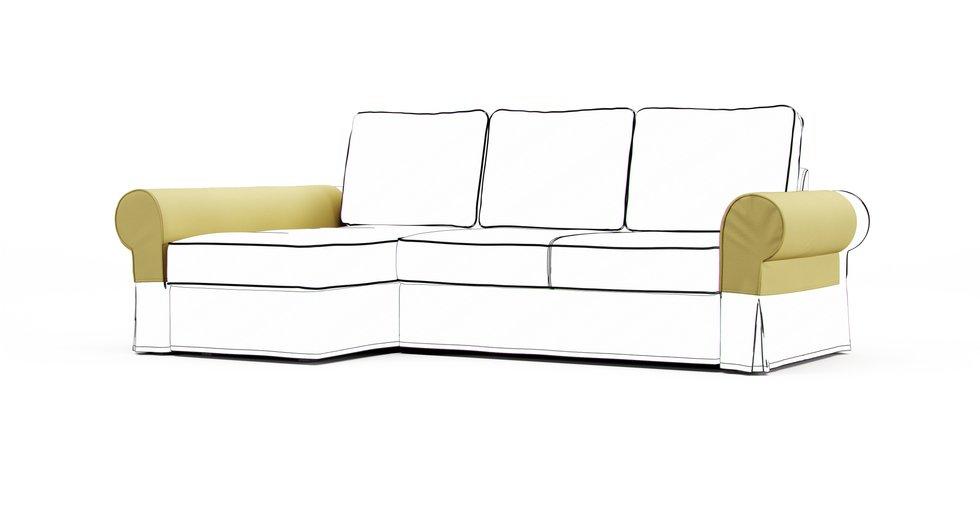 Backabro Chaise Armrest Protector Covers - Care+ Tweed Amber