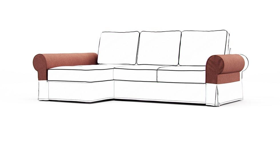 Backabro Chaise Armrest Protector Covers - Care+ Tweed Sunset