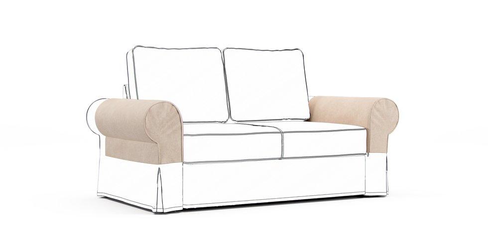 Backabro Armrest Protector Covers — Add On - Mod Basketweave Pearl