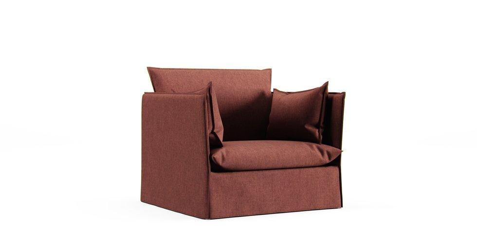 Backsalen 1.5 seat Armchair Cover - Care+ Tweed Sunset