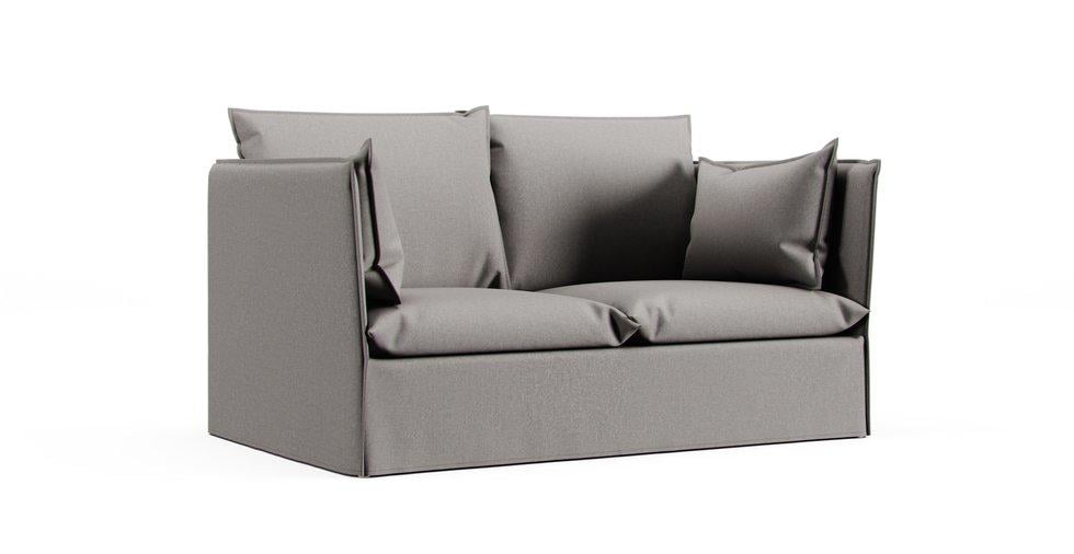 Backsalen 2-seat Sofa Cover - Care+ Canvas Ash