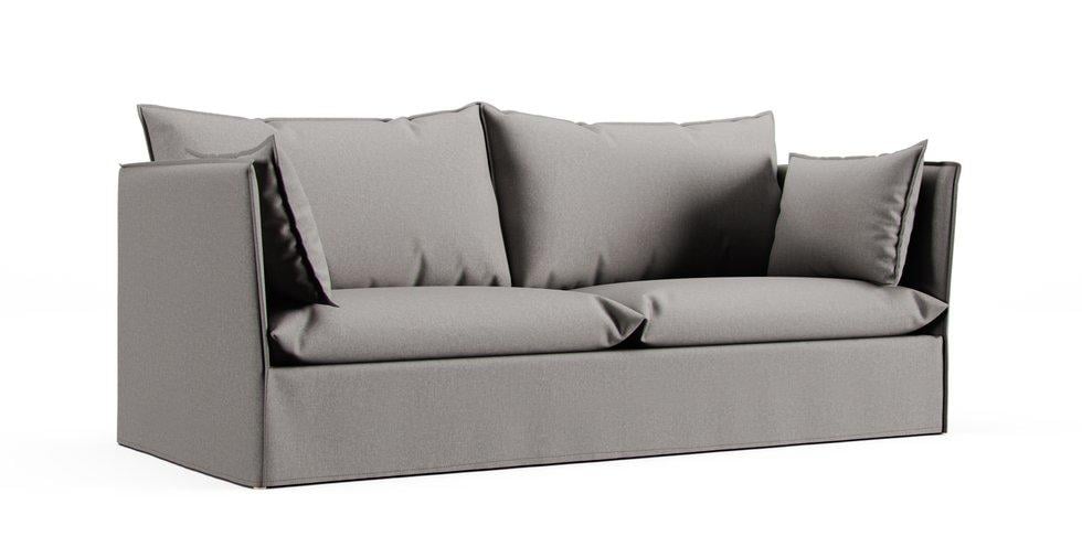 Backsalen 3-seat Sofa Cover - Care+ Canvas Ash