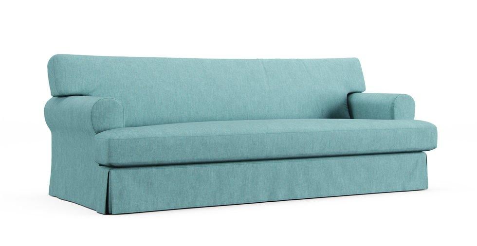 Housse de canapé convertible Ekeskog - Care+ Tweed Mineral Blue