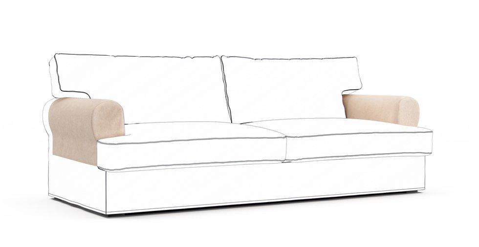 Ekeskog Armrest Protector Covers — Add On - Mod Basketweave Pearl