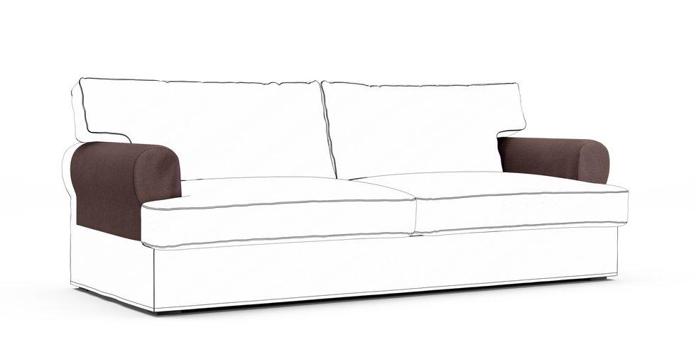 Ekeskog Armrest Protector Covers — Add On - Mod Basketweave Espresso