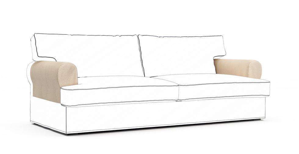 Ekeskog Armrest Protector Covers — Add On - Mod Chenille Cream