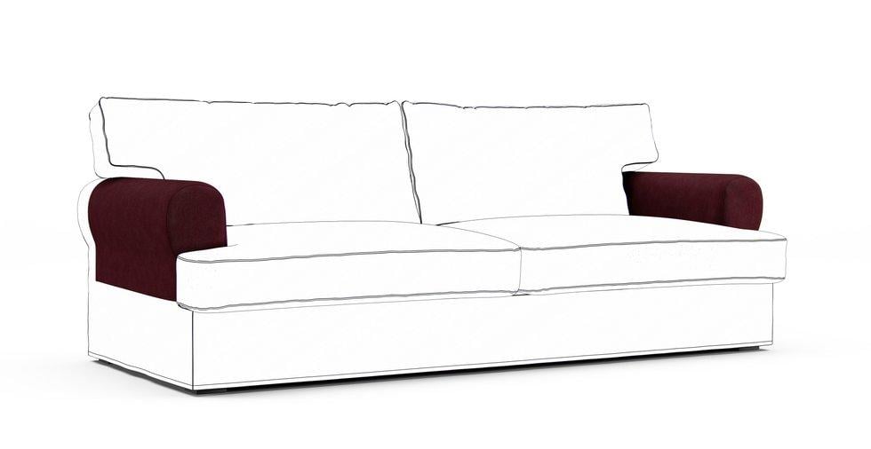 Ekeskog Armrest Protector Covers — Add On - Everyday Weave Maroon