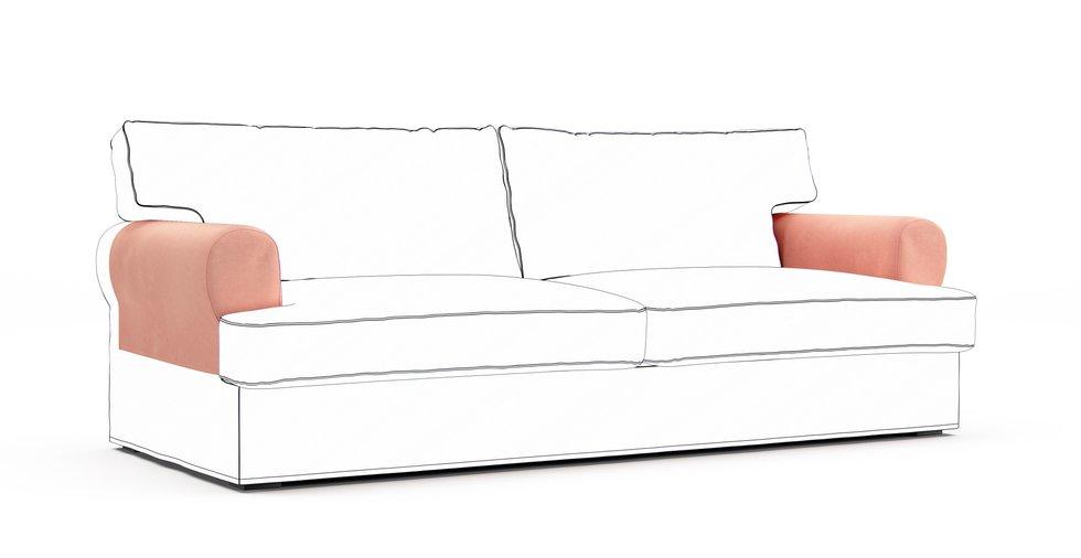 Ekeskog Armrest Protector Covers — Add On - Signature Microfiber Coral