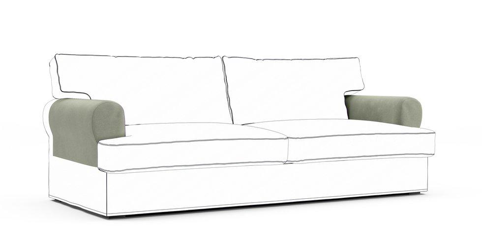 Ekeskog Armrest Protector Covers — Add On - Signature Microfiber Silver Sage