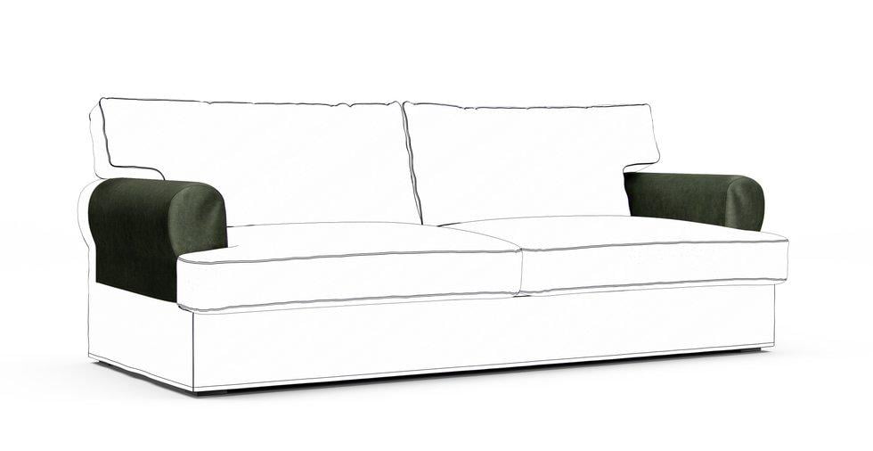 Ekeskog Armrest Protector Covers — Add On - Signature Velvet Bayleaf