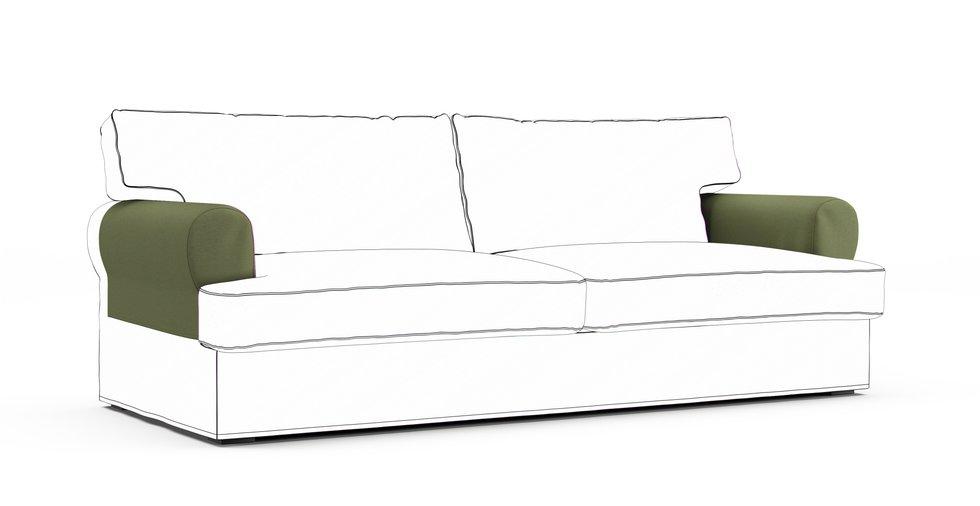 Ekeskog Armrest Protector Covers — Add On - Care+ Canvas Sage