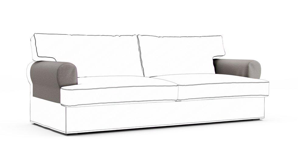 Ekeskog Armrest Protector Covers — Add On - Care+ Canvas Ash