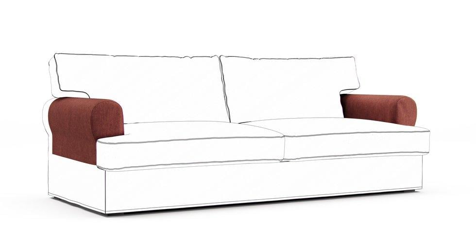 Ekeskog Armrest Protector Covers — Add On - Care+ Tweed Sunset