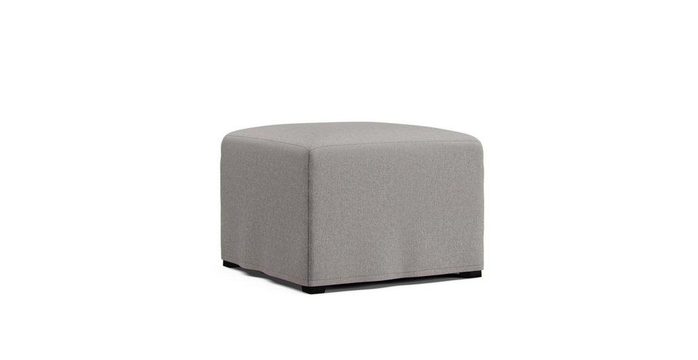 Ekenas Footstool Cover - Care+ Canvas Ash