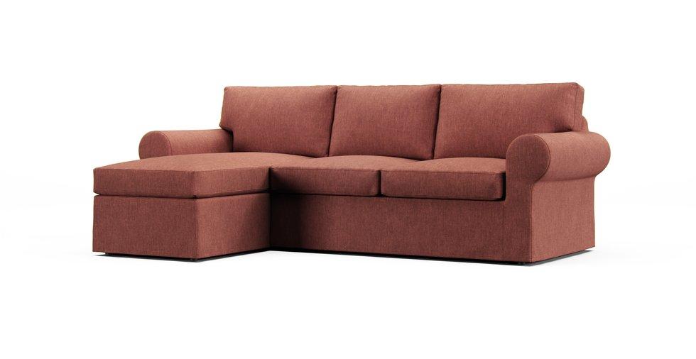 Uppland Sofa with Chaise Cover - Care+ Tweed Sunset