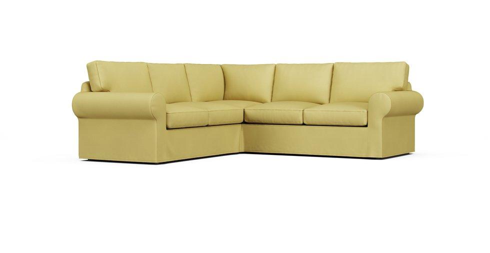 Uppland 4-Seat Corner Sectional Cover - Care+ Tweed Amber