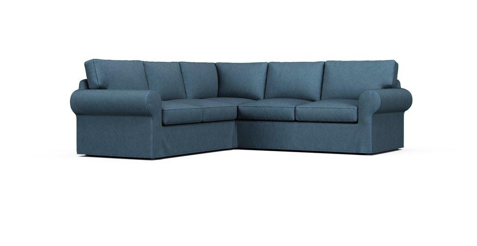 Uppland 4-Seat Corner Sectional Cover - Care+ Tweed Teal