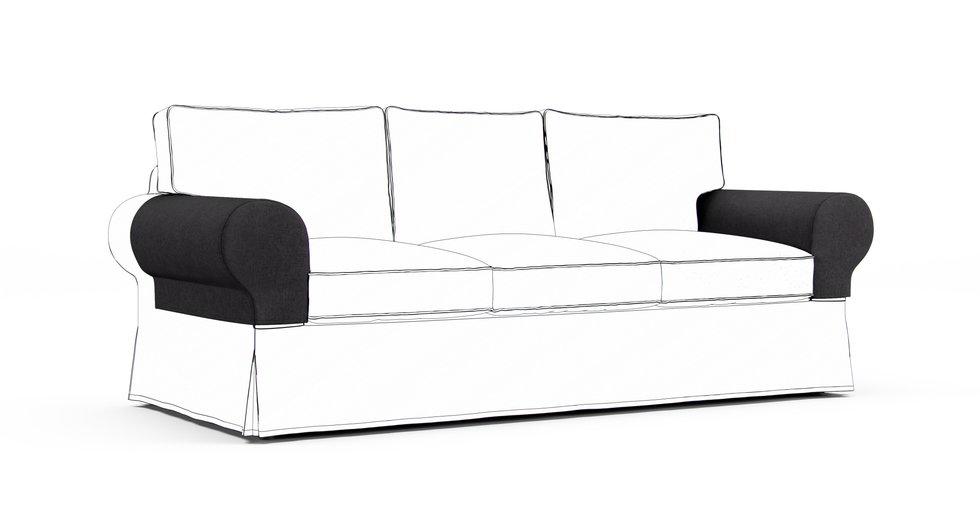Ektorp Armrest Protector Covers — Add On - Everyday Weave Storm