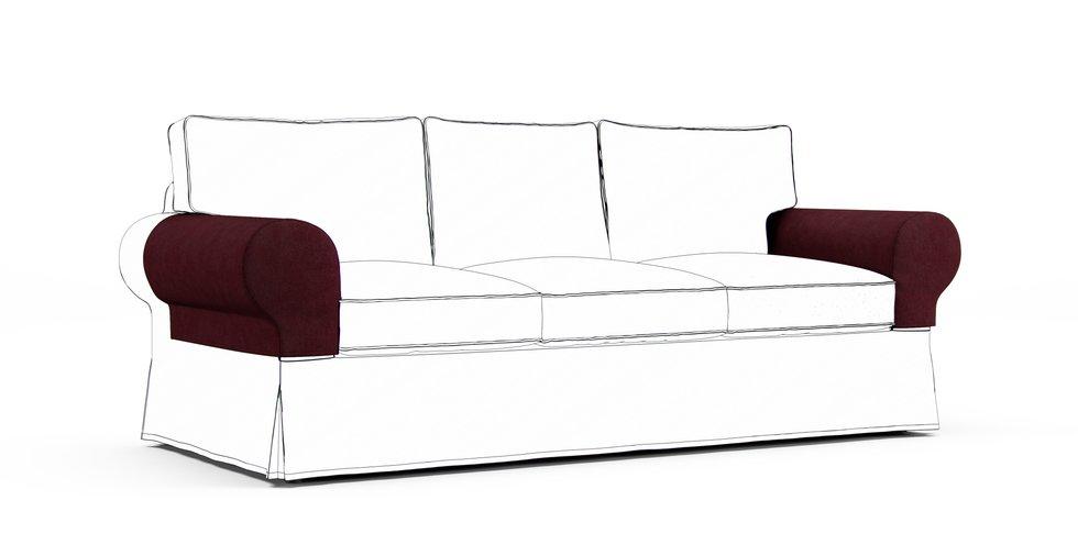 Ektorp Armrest Protector Covers — Add On - Everyday Weave Maroon