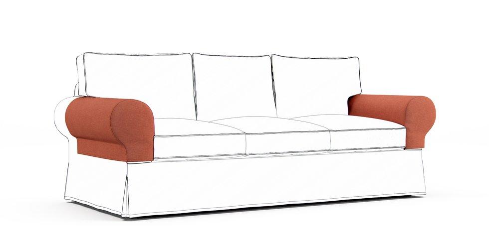 Ektorp Armrest Protector Covers — Add On - Everyday Weave Rust
