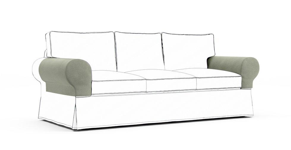 Ektorp Armrest Protector Covers — Add On - Signature Microfiber Silver Sage