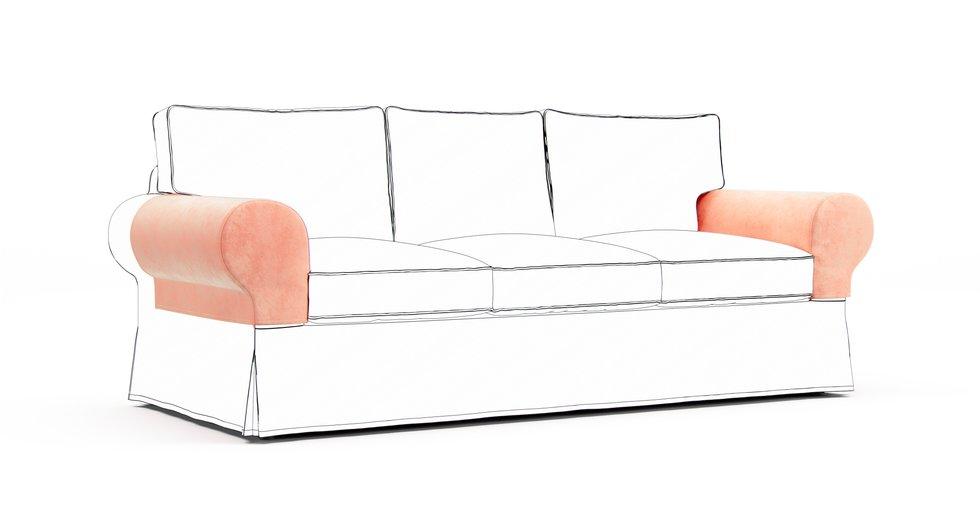 Ektorp Armrest Protector Covers — Add On - Classic Velvet Peach