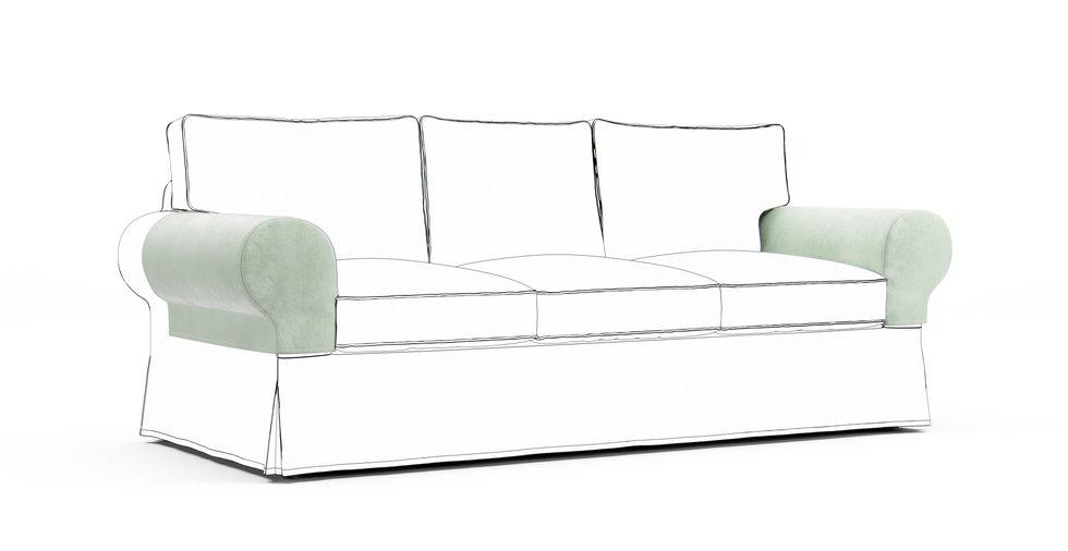 Ektorp Armrest Protector Covers — Add On - Classic Velvet Mint