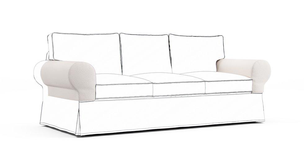 Ektorp Armrest Protector Covers — Add On - Mod Boucle Cream