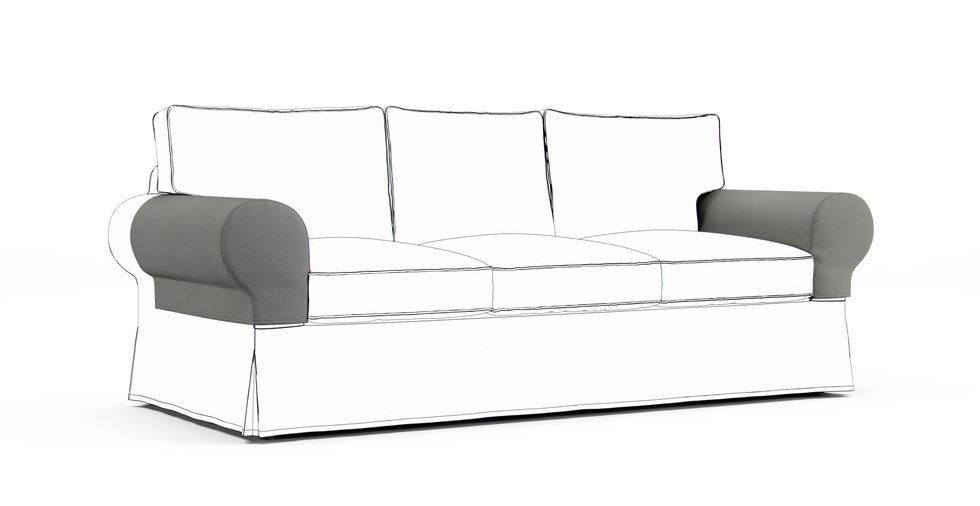 Ektorp Armrest Protector Covers — Add On - Mod Boucle Charcoal