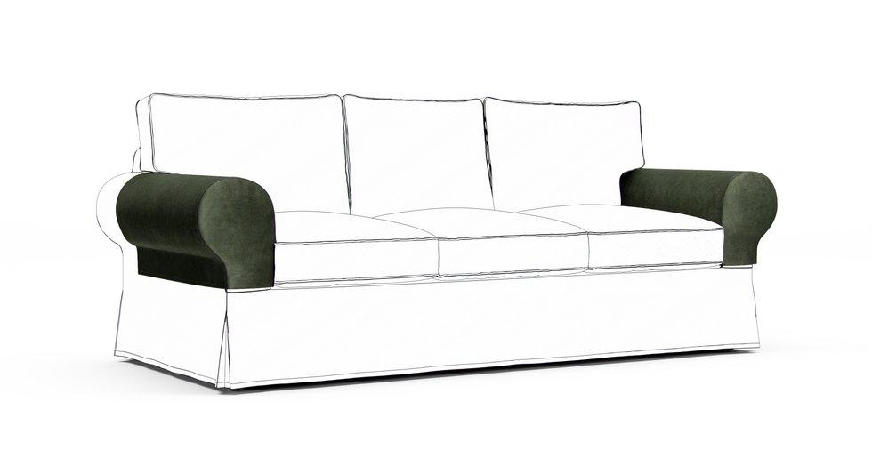 Ektorp Armrest Protector Covers — Add On - Signature Velvet Bayleaf