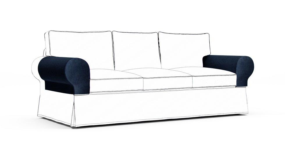 Ektorp Armrest Protector Covers — Add On - Signature Velvet Midnight
