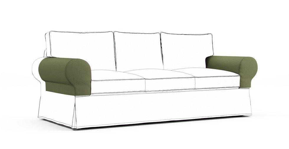 Ektorp Armrest Protector Covers - Care+ Canvas Sage