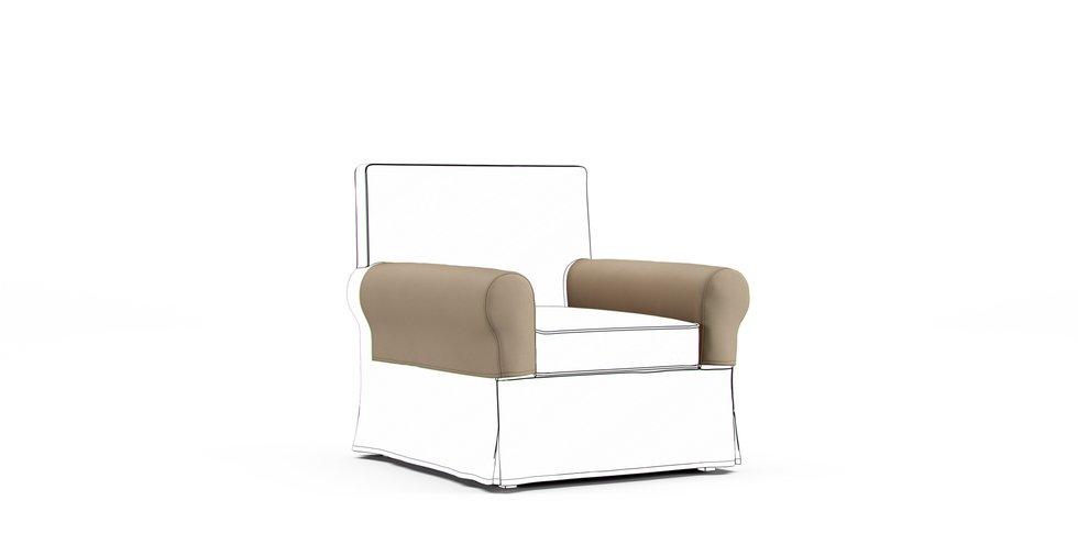 Ektorp Jennylund Armrest Protector Covers — Add On - Sunbrella® Canvas Antique Beige