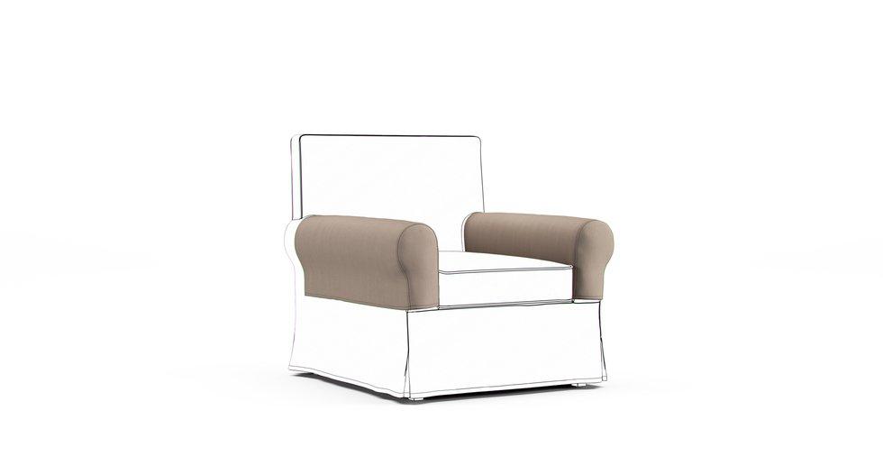 Ektorp Jennylund Armrest Protector Covers — Add On - Sunbrella® Canvas Flax